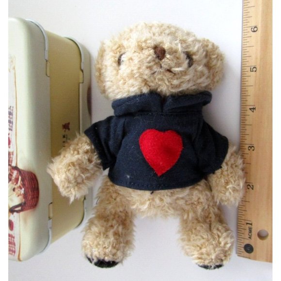 Baby Bear Plush Toy 6" in a Small Metal Suitcase/Lunch Box -MIK Korea LB-398 NIB - Picture 14 of 15